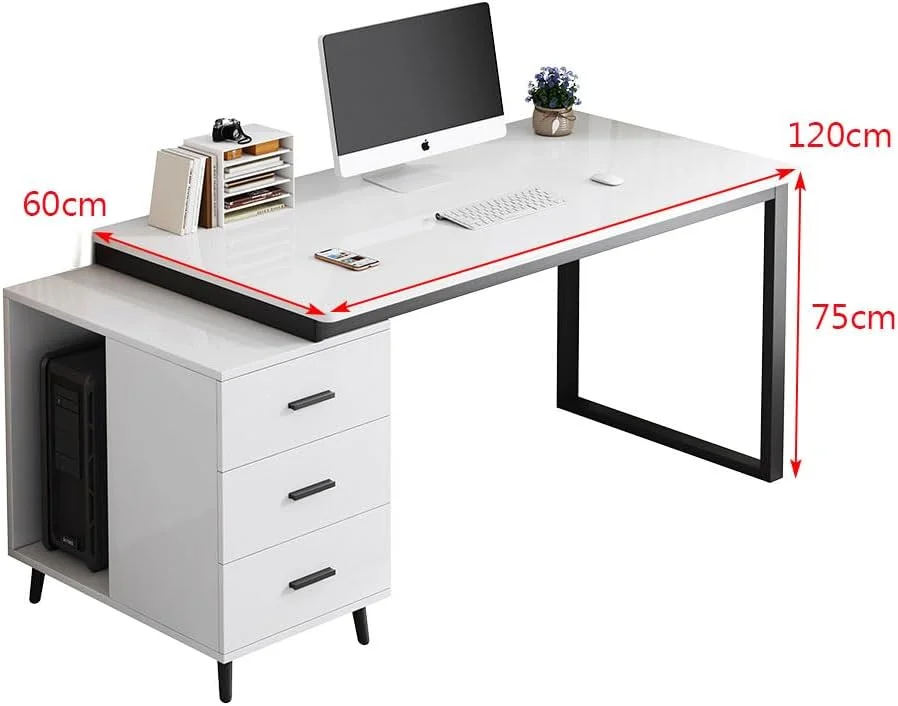 میز کامپیوتر خانگی IEW با قفسه کیس، 120x60x75 سانتی متر، میز بزرگ چند منظوره برای مطالعه، کار و نوشتن، میز اداری اجرایی با کشو و صفحه میز قابل گسترش برای قرار دادن مینی پرینتر، کتاب و فایل میز کامپیوتر خانگی IEW با قفسه کیس، 120x60x75 سانتی متر، میز بزرگ چند منظوره برای مطالعه، کار و نوشتن، میز اداری اجرایی با کشو و صفحه میز قابل گسترش برای قرار دادن مینی پرینتر، کتاب و فایل