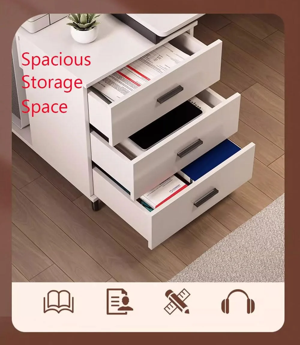 میز کامپیوتر خانگی IEW با قفسه کیس، 120x60x75 سانتی متر، میز بزرگ چند منظوره برای مطالعه، کار و نوشتن، میز اداری اجرایی با کشو و صفحه میز قابل گسترش برای قرار دادن مینی پرینتر، کتاب و فایل میز کامپیوتر خانگی IEW با قفسه کیس، 120x60x75 سانتی متر، میز بزرگ چند منظوره برای مطالعه، کار و نوشتن، میز اداری اجرایی با کشو و صفحه میز قابل گسترش برای قرار دادن مینی پرینتر، کتاب و فایل