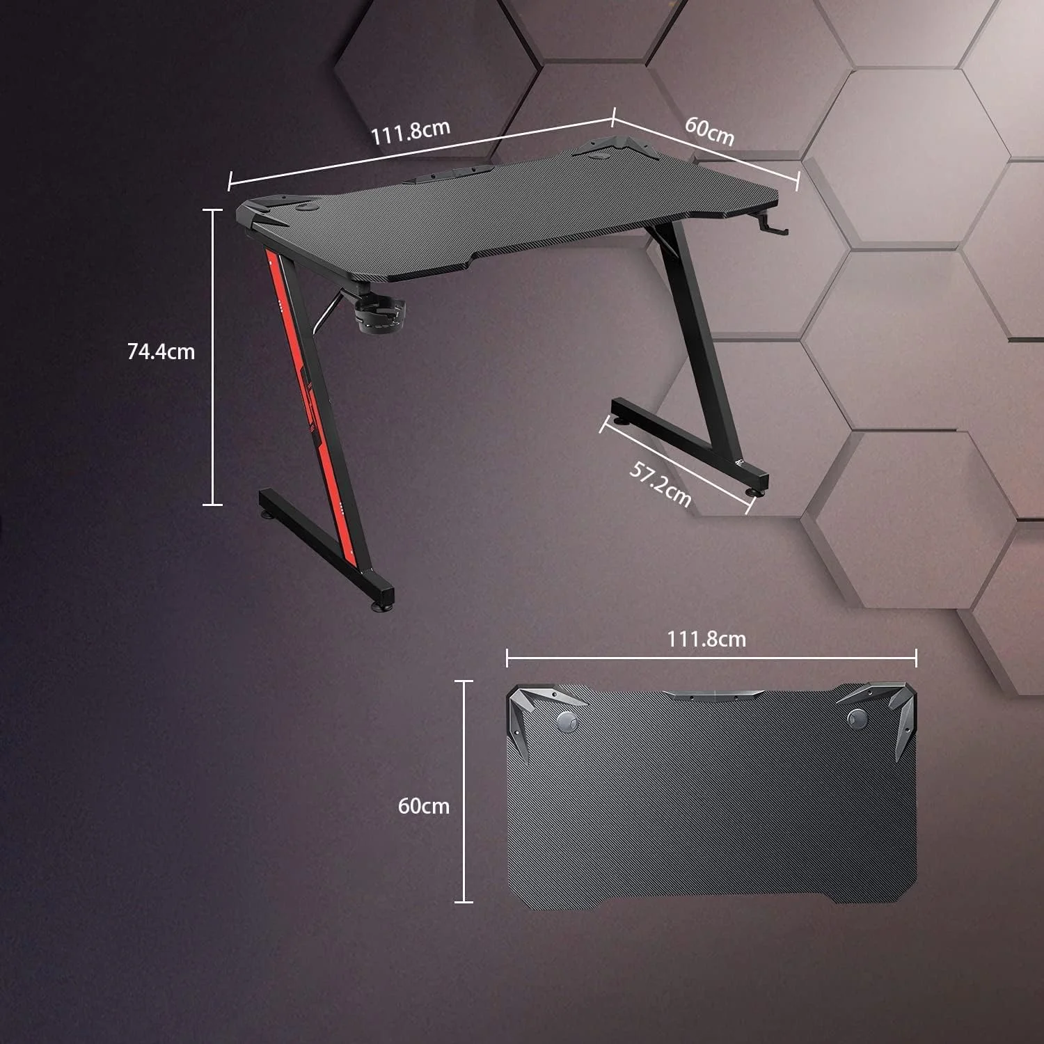 میز بازی هومال، میز کامپیوتر گوشه ای Z شکل، میز کامپیوتر بزرگ ارگونومیک، میز بازی، ایستگاه کاری بازی PC، میزهای اداری خانگی میز بازی هومال، میز کامپیوتر گوشه ای Z شکل، میز کامپیوتر بزرگ ارگونومیک، میز بازی، ایستگاه کاری بازی PC، میزهای اداری خانگی