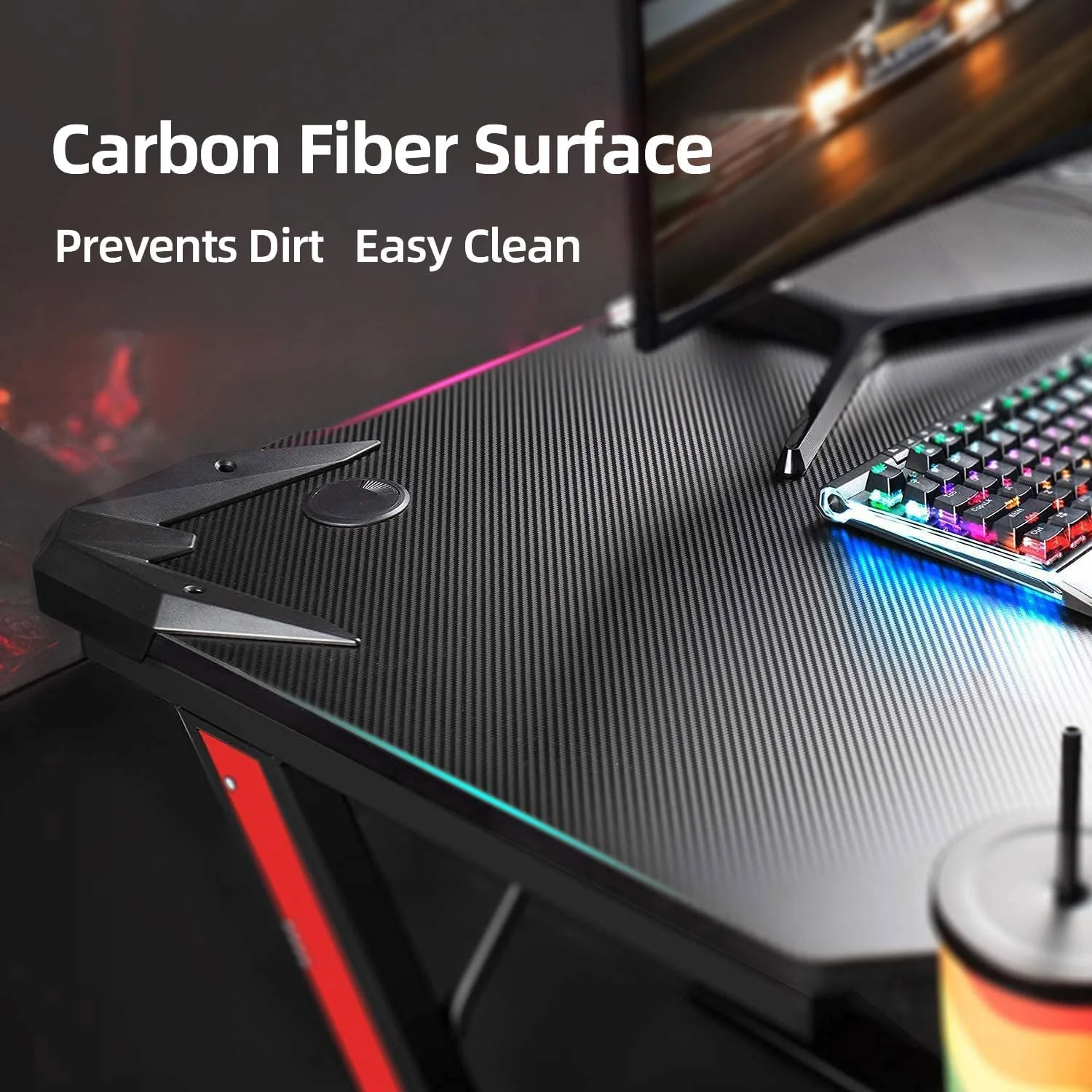 میز بازی هومال، میز کامپیوتر گوشه ای Z شکل، میز کامپیوتر بزرگ ارگونومیک، میز بازی، ایستگاه کاری بازی PC، میزهای اداری خانگی میز بازی هومال، میز کامپیوتر گوشه ای Z شکل، میز کامپیوتر بزرگ ارگونومیک، میز بازی، ایستگاه کاری بازی PC، میزهای اداری خانگی