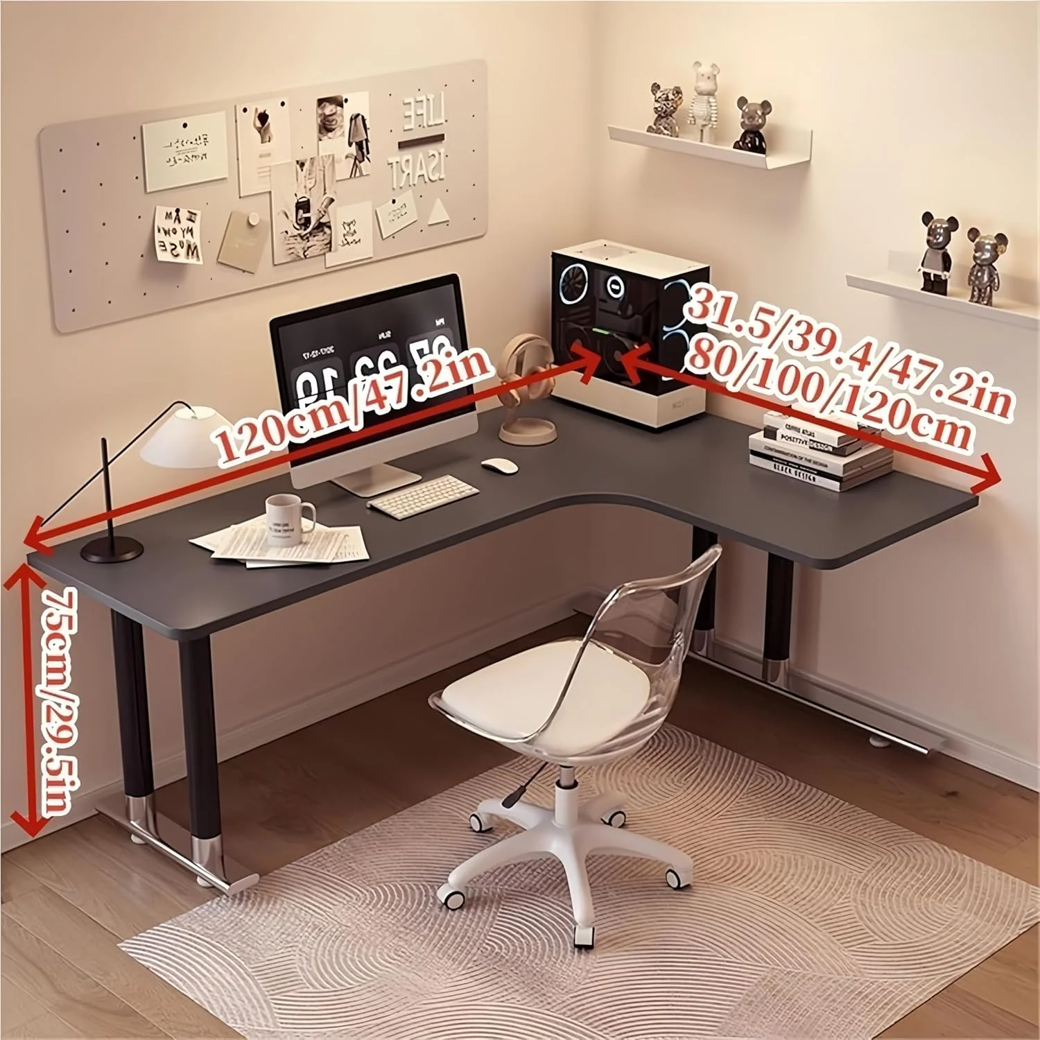 میز کار گوشه ای ال شکل، ایستگاه کاری مدرن سفید، میز مطالعه 120 سانتی متری با فضای ذخیره سازی دیواری (سفید، 120 * 80 * 75 سانتی متر) میز کار گوشه ای ال شکل، ایستگاه کاری مدرن سفید، میز مطالعه 120 سانتی متری با فضای ذخیره سازی دیواری (سفید، 120 * 80 * 75 سانتی متر)