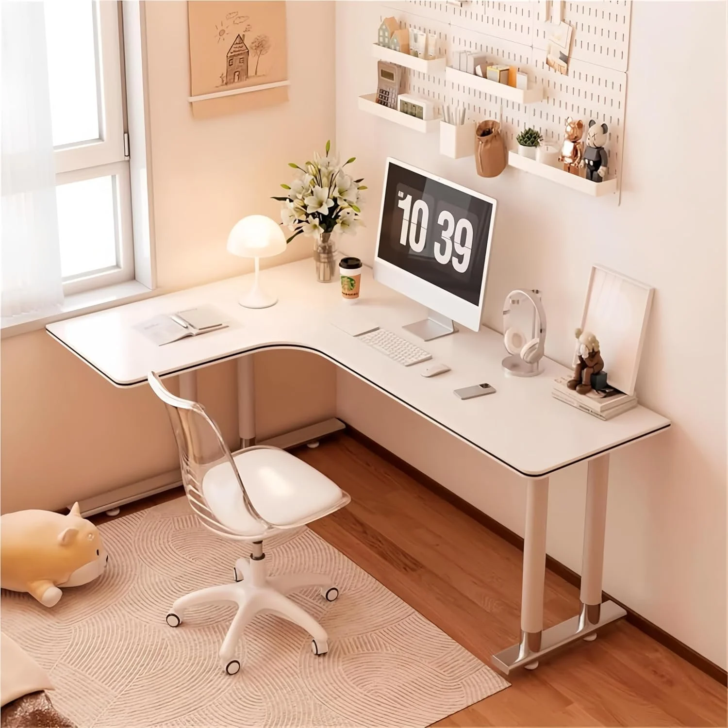 میز کار گوشه ای ال شکل، ایستگاه کاری مدرن سفید، میز مطالعه 120 سانتی متری با فضای ذخیره سازی دیواری (سفید، 120 * 80 * 75 سانتی متر) میز کار گوشه ای ال شکل، ایستگاه کاری مدرن سفید، میز مطالعه 120 سانتی متری با فضای ذخیره سازی دیواری (سفید، 120 * 80 * 75 سانتی متر)