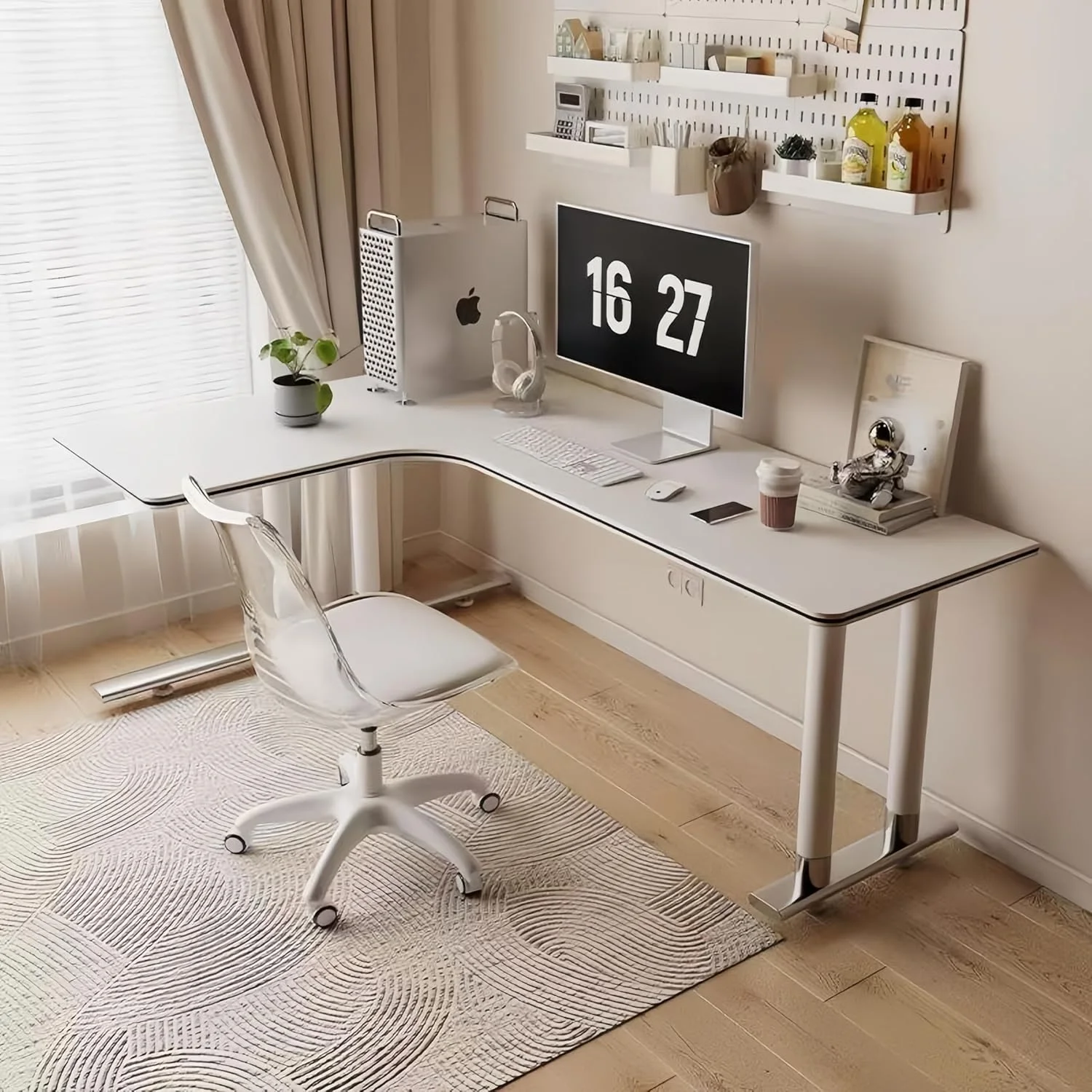 میز کار گوشه ای ال شکل، ایستگاه کاری مدرن سفید، میز مطالعه 120 سانتی متری با فضای ذخیره سازی دیواری (سفید، 120 * 80 * 75 سانتی متر) میز کار گوشه ای ال شکل، ایستگاه کاری مدرن سفید، میز مطالعه 120 سانتی متری با فضای ذخیره سازی دیواری (سفید، 120 * 80 * 75 سانتی متر)