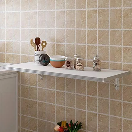 میز تاشو دیواری، میز کوچک تاشو دیواری، میز کامپیوتر، قفسه کتاب، لبه آلیاژ آلومینیوم، 20 سایز