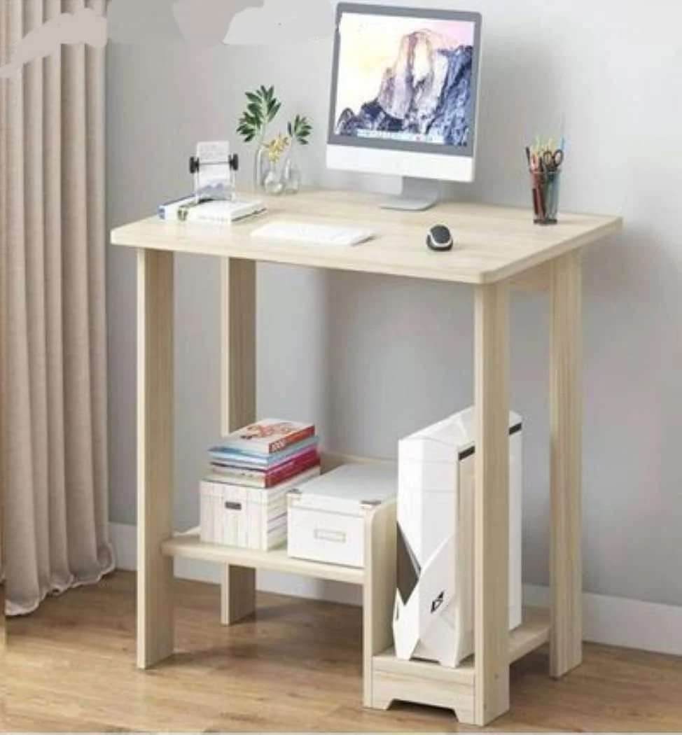 میز کامپیوتر چوبی KUTIS و میز مطالعه - میز لپ تاپ ساده با قفسه کتاب داخلی برای خانه، دفتر و اتاق مطالعه 60 x 72 x 37 سانتی متر