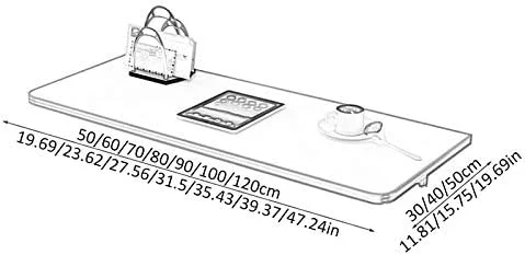 میز تاشو دیواری، میز کوچک تاشو دیواری، میز کامپیوتر، قفسه کتاب، لبه آلیاژ آلومینیوم، 20 سایز