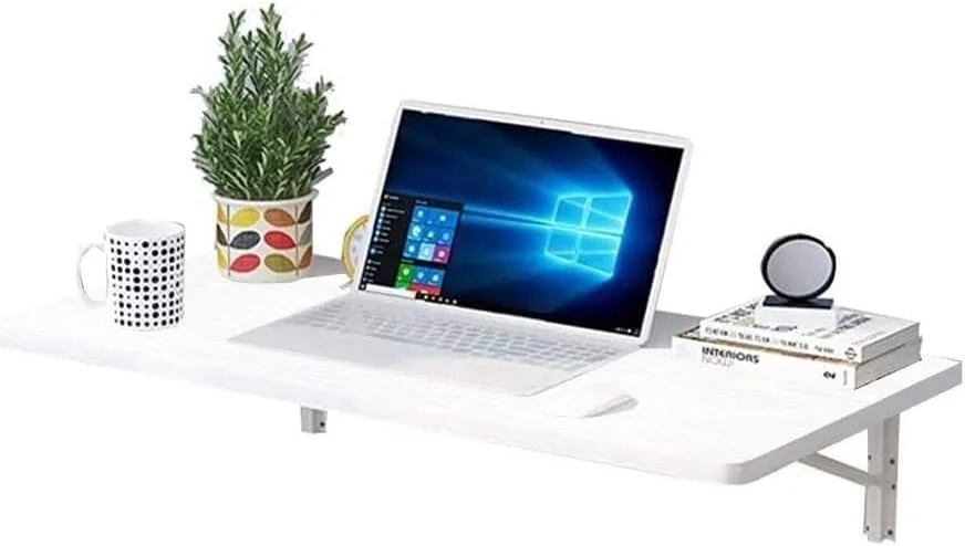 میز تاشو دیواری مارگون، میز کامپیوتر سفید، 30 در 60 سانتی متر، امارات