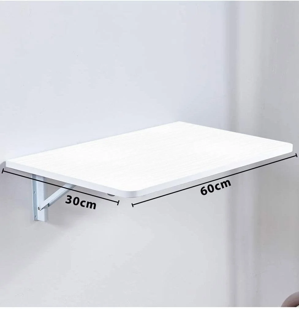 میز تاشو دیواری مارگون، میز کامپیوتر سفید، 30 در 60 سانتی متر، امارات