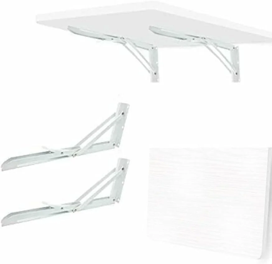 میز تاشو دیواری مارگون، میز کامپیوتر سفید، 30 در 60 سانتی متر، امارات