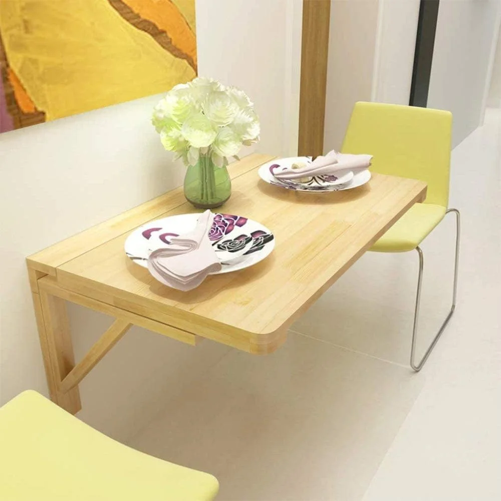 میز کار تاشو دیواری، میز تحریر تاشو، مناسب برای اتاق مطالعه، اتاق خواب، حمام یا بالکن، 80 * 60 سانتی متر