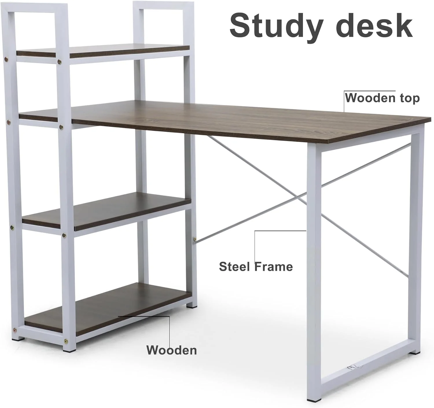 میز کامپیوتر چند منظوره مبلمان منزل مدل MH-192-WALNUT، میز مطالعه 4 طبقه با قفسه کتاب، میز تحریر برگشت پذیر، میز گوشه ای اداری با قفسه، میز اداری (گردویی) میز کامپیوتر چند منظوره مبلمان منزل مدل MH-192-WALNUT، میز مطالعه 4 طبقه با قفسه کتاب، میز تحریر برگشت پذیر، میز گوشه ای اداری با قفسه، میز اداری (گردویی)