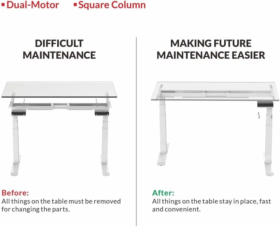 میز مدرن با قابلیت تنظیم ارتفاع الکترونیکی Mahmayi Lift-12 به همراه مدیریت کابل - میز کارآمد اداری با 2 سوراخ برای فضاهای کاری منظم و ارگونومی قابل تنظیم (سفید، 120 سانتی متر) میز مدرن با قابلیت تنظیم ارتفاع الکترونیکی Mahmayi Lift-12 به همراه مدیریت کابل - میز کارآمد اداری با 2 سوراخ برای فضاهای کاری منظم و ارگونومی قابل تنظیم (سفید، 120 سانتی متر)