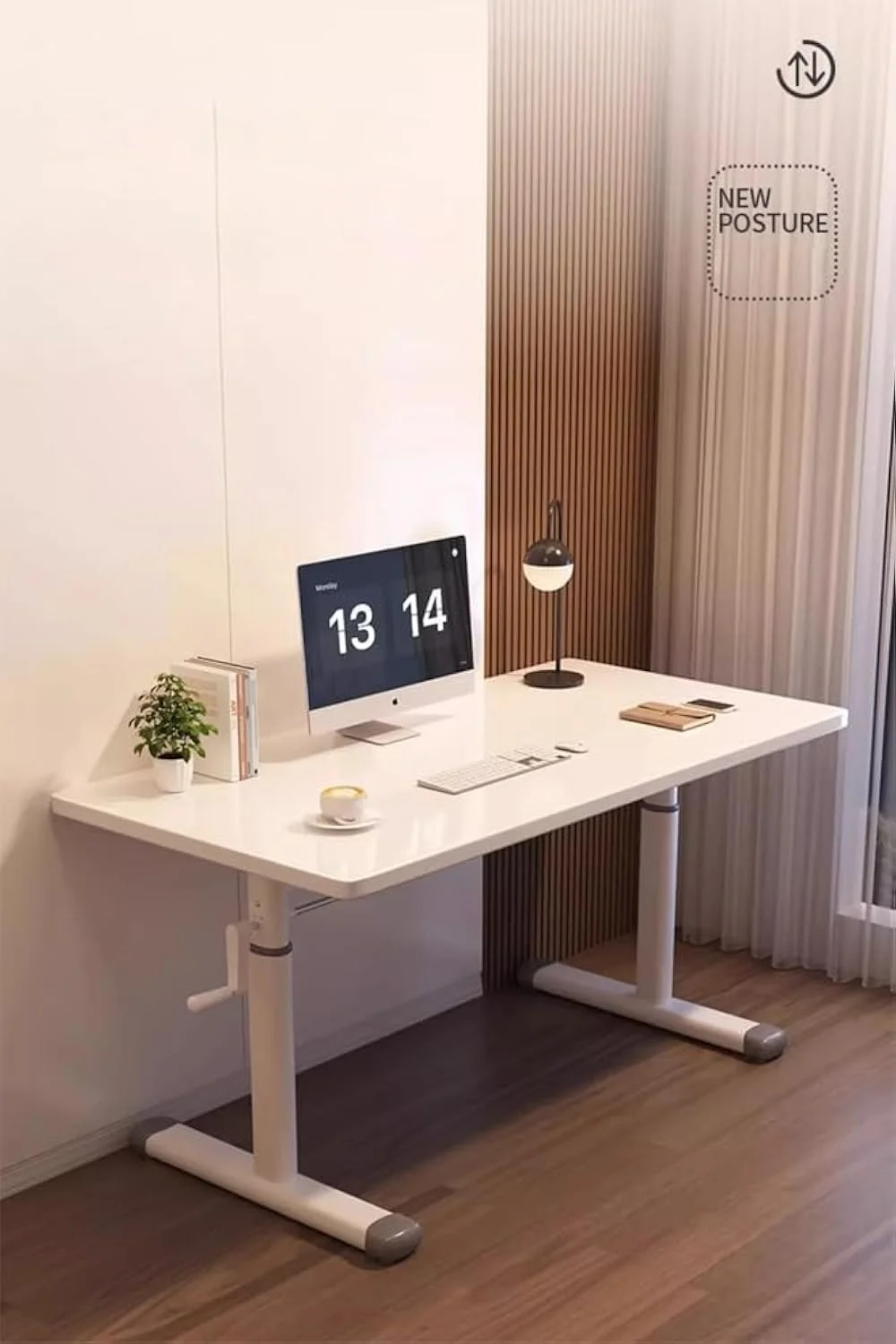 میز کامپیوتر و گیمینگ NKX با قابلیت تنظیم ارتفاع ارگونومیک، ایستگاه کاری ۸۰ سانتی متری