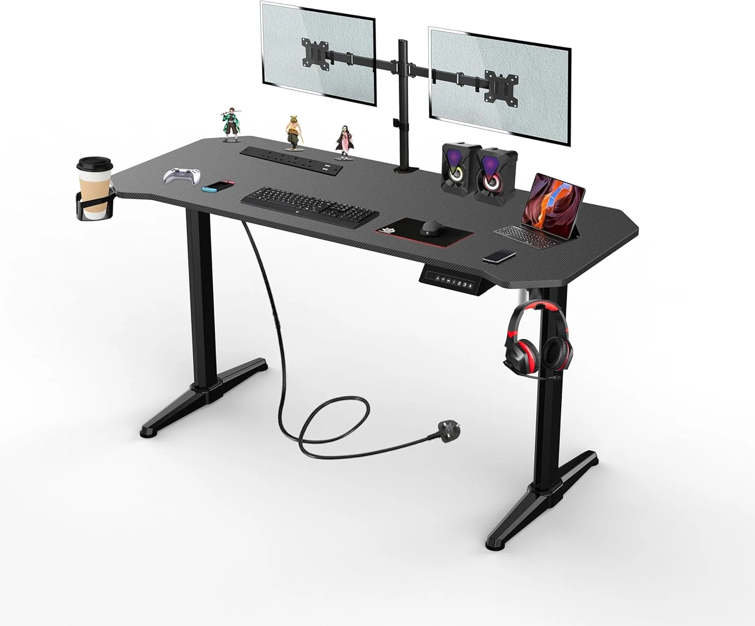 میز تحریر ایستاده برقی رویال پولار، میز کامپیوتر ارگونومیک قابل تنظیم ارتفاع برای دفتر کار خانگی، ایستگاه کاری هوشمند (140 سانتی متر، مشکی) میز تحریر ایستاده برقی رویال پولار، میز کامپیوتر ارگونومیک قابل تنظیم ارتفاع برای دفتر کار خانگی، ایستگاه کاری هوشمند (140 سانتی متر، مشکی)