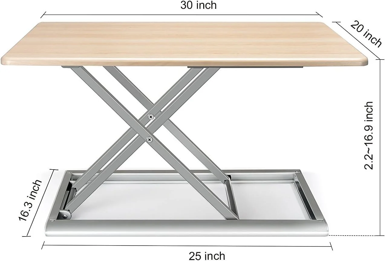 تبدیل کننده میز ایستاده با قابلیت تنظیم ارتفاع مناسب برای لپ تاپ و مانیتور