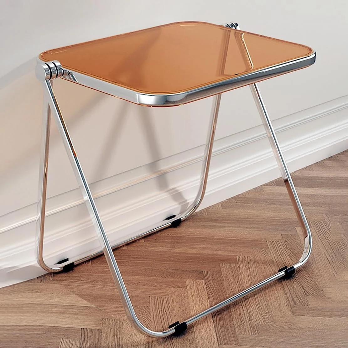 میز تاشو آکریلیک شفاف قهوه ای، میز تحریر تاشو قابل حمل، میز تاشو شیک با فریم کروم، میز کامپیوتر بدون نیاز به مونتاژ برای دفتر کار خانگی، میز عسلی برای فضاهای کوچک میز تاشو آکریلیک شفاف قهوه ای، میز تحریر تاشو قابل حمل، میز تاشو شیک با فریم کروم، میز کامپیوتر بدون نیاز به مونتاژ برای دفتر کار خانگی، میز عسلی برای فضاهای کوچک