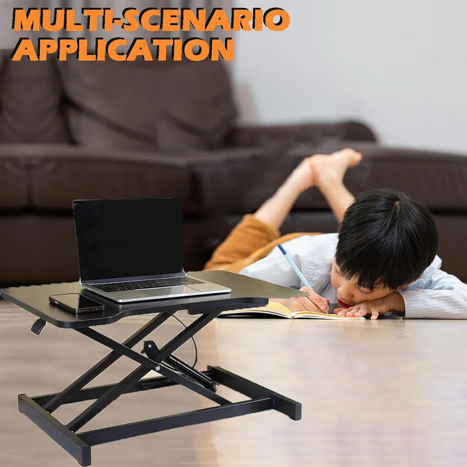 میز تحریر ایستاده، میز بالابر پنوماتیک تک لایه با سینی صفحه کلید و طراحی شکاف، ایستگاه کاری کامپیوتر با قابلیت تنظیم ارتفاع برای لپ تاپ ها میز کار ایستاده مانیتور دوتایی (C) میز تحریر ایستاده، میز بالابر پنوماتیک تک لایه با سینی صفحه کلید و طراحی شکاف، ایستگاه کاری کامپیوتر با قابلیت تنظیم ارتفاع برای لپ تاپ ها میز کار ایستاده مانیتور دوتایی (C)