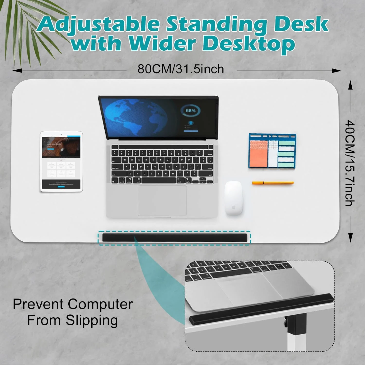 میز ایستاده شیب دار ZHIDIAN با ارتفاع قابل تنظیم، میز تاشو قابل حمل با چرخ، میز لپ تاپ کوچک چرخ دار، میز کامپیوتر سیار مناسب برای تردمیل و دوچرخه ثابت، سفید میز ایستاده شیب دار ZHIDIAN با ارتفاع قابل تنظیم، میز تاشو قابل حمل با چرخ، میز لپ تاپ کوچک چرخ دار، میز کامپیوتر سیار مناسب برای تردمیل و دوچرخه ثابت، سفید