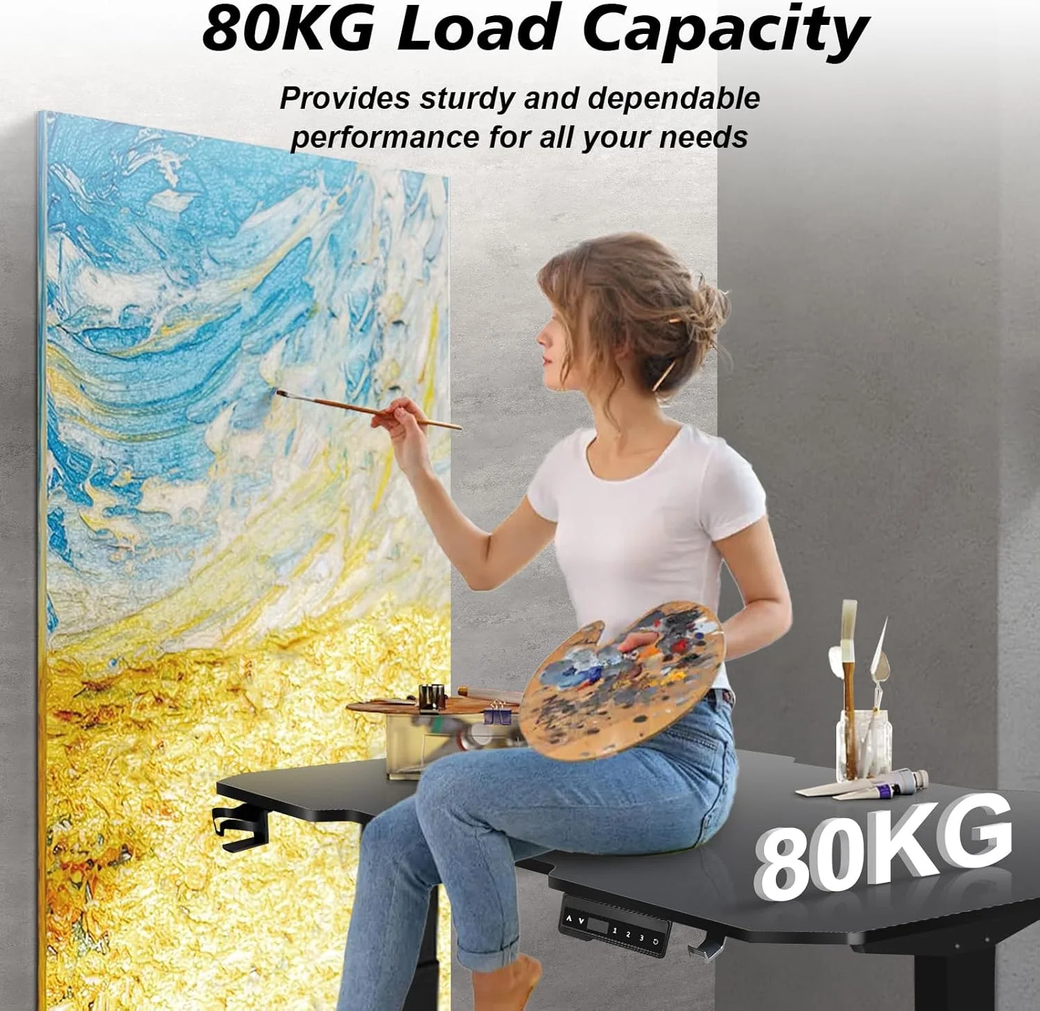 میز کامپیوتر ایستاده برقی قابل تنظیم ارتفاع Xoopla، میز بازی ارگونومیک یک تکه 140 در 60 سانتی متر با 3 تنظیمات حافظه، ایستگاه کاری اداری خانگی (مشکی) میز کامپیوتر ایستاده برقی قابل تنظیم ارتفاع Xoopla، میز بازی ارگونومیک یک تکه 140 در 60 سانتی متر با 3 تنظیمات حافظه، ایستگاه کاری اداری خانگی (مشکی)