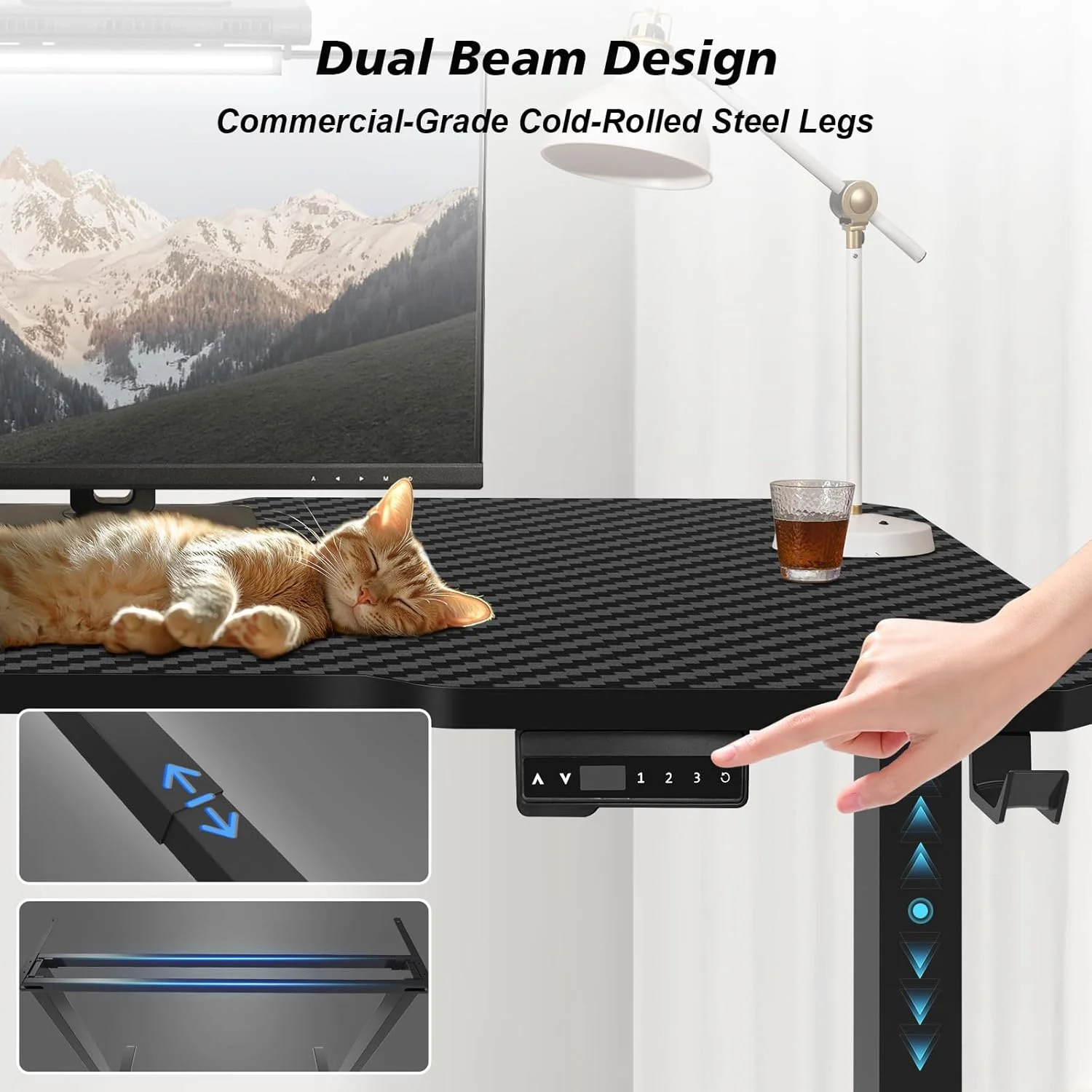 میز کامپیوتر ایستاده برقی قابل تنظیم ارتفاع Xoopla، میز بازی ارگونومیک یک تکه 140 در 60 سانتی متر با 3 تنظیمات حافظه، ایستگاه کاری اداری خانگی (مشکی) میز کامپیوتر ایستاده برقی قابل تنظیم ارتفاع Xoopla، میز بازی ارگونومیک یک تکه 140 در 60 سانتی متر با 3 تنظیمات حافظه، ایستگاه کاری اداری خانگی (مشکی)