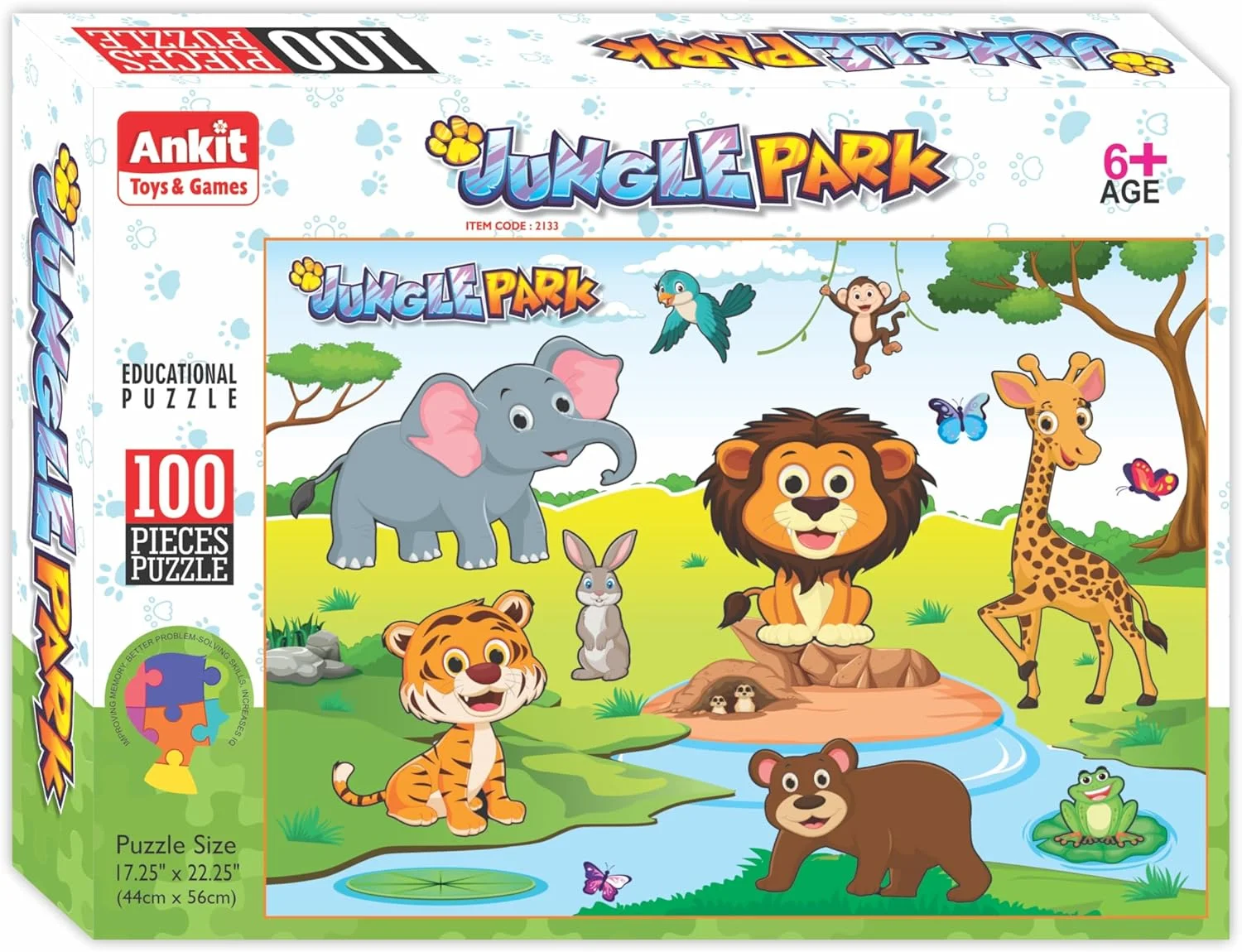 پازل 100 تکه پارک جنگلی Ankit Toys & Games برای خانواده و کودکان 6 سال به بالا - | اسباب بازی های آموزشی و یادگیری پازل