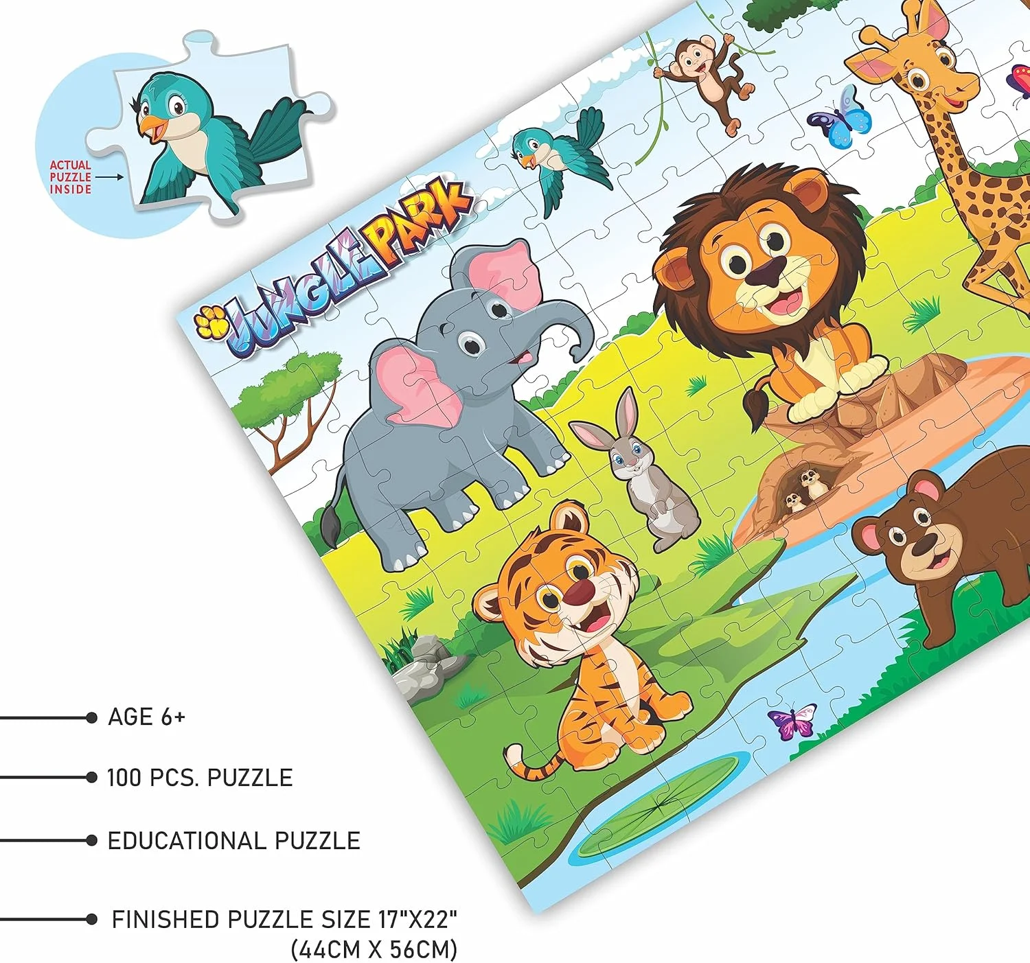 پازل 100 تکه پارک جنگلی Ankit Toys & Games برای خانواده و کودکان 6 سال به بالا - | اسباب بازی های آموزشی و یادگیری پازل