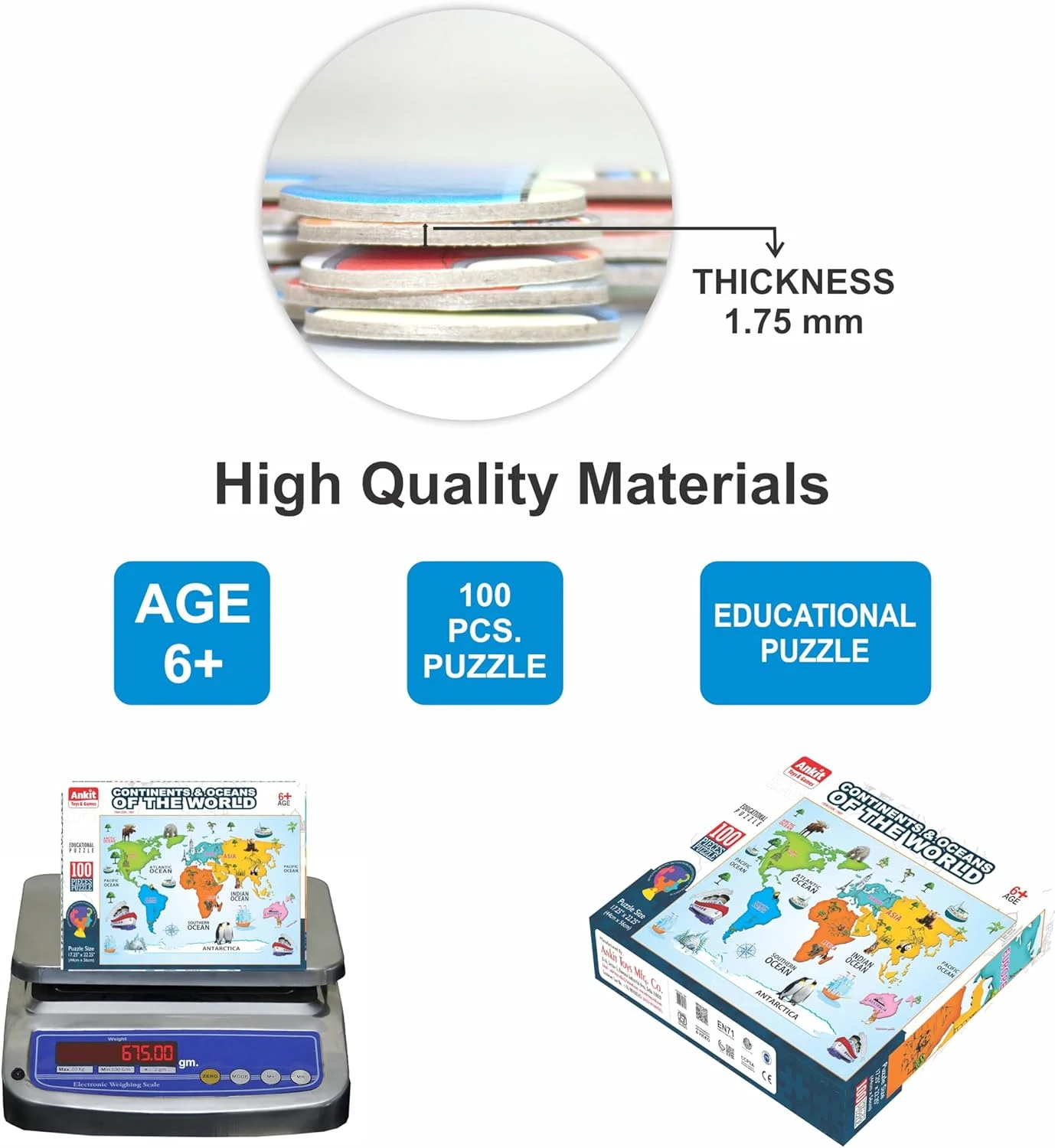 پازل 100 تکه قاره ها و اقیانوس ها برای کودکان 6 سال به بالا، پازل جغرافیایی آموزشی و جذاب با نقشه رنگارنگ برای یادگیری در خانه یا کلاس پازل 100 تکه قاره ها و اقیانوس ها برای کودکان 6 سال به بالا، پازل جغرافیایی آموزشی و جذاب با نقشه رنگارنگ برای یادگیری در خانه یا کلاس