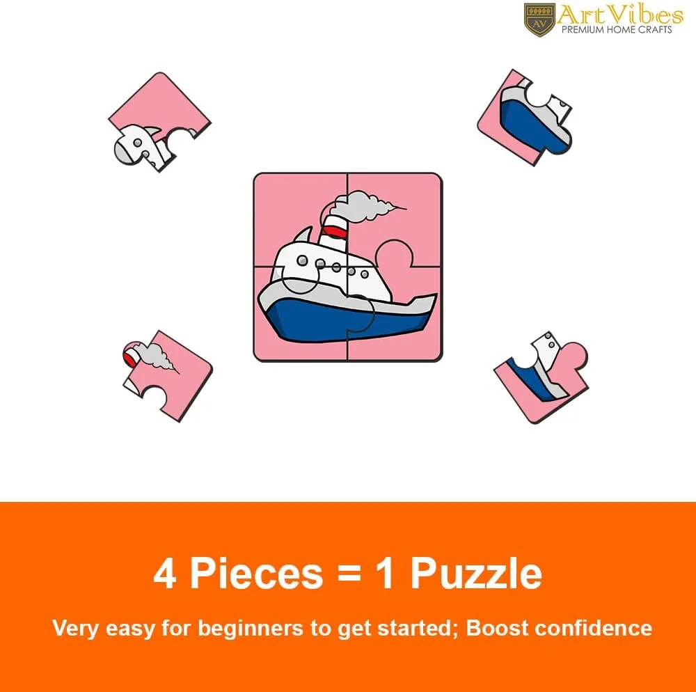 پازل چوبی وسایل نقلیه Artvibes برای کودکان | پازل برای کودکان 2-5 سال | پازل 4 تکه | پازل چوبی کودکان (PZ_504N)، مجموعه 6 عددی پازل چوبی وسایل نقلیه Artvibes برای کودکان | پازل برای کودکان 2-5 سال | پازل 4 تکه | پازل چوبی کودکان (PZ_504N)، مجموعه 6 عددی