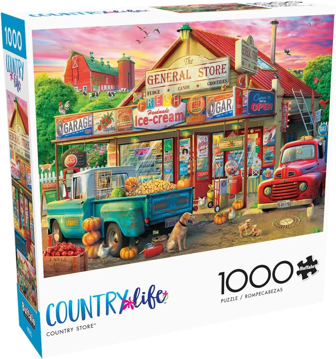 بازی بوفالو - ادوارد - فروشگاه روستایی - پازل 1000 تکه برای بزرگسالان، پازل چالش برانگیز، مناسب برای شب های بازی - اندازه پازل تکمیل شده 67.94 در 50.17 سانتی متر بازی بوفالو - ادوارد - فروشگاه روستایی - پازل 1000 تکه برای بزرگسالان، پازل چالش برانگیز، مناسب برای شب های بازی - اندازه پازل تکمیل شده 67.94 در 50.17 سانتی متر