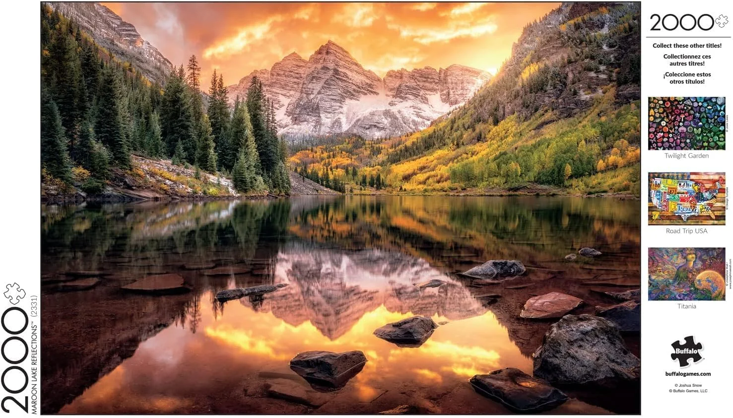 بازی بوفالو - انعکاس دریاچه مارون - پازل 2000 تکه