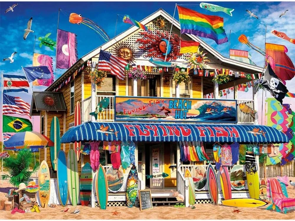 بازی بوفالو - کلبه موج سواری - پازل 1000 تکه