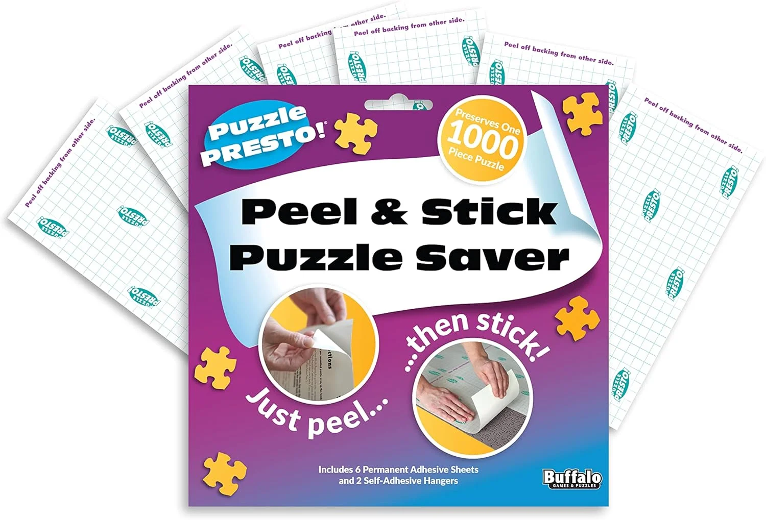 چسب نگهدارنده پازل بوفالو گیمز: روشی عالی برای نگهداری پازل تکمیل شده شما! چسب نگهدارنده پازل بوفالو گیمز: روشی عالی برای نگهداری پازل تکمیل شده شما!