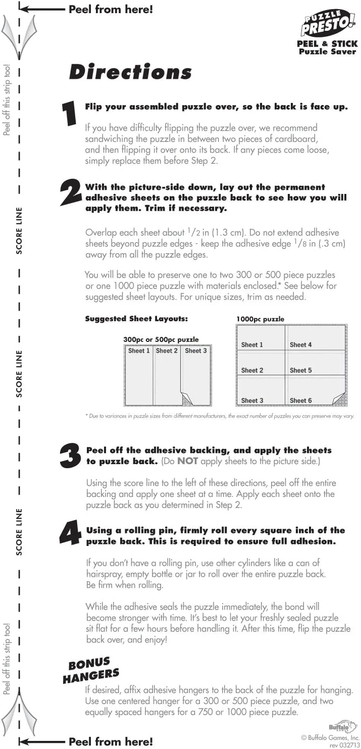 چسب نگهدارنده پازل بوفالو گیمز: روشی عالی برای نگهداری پازل تکمیل شده شما! چسب نگهدارنده پازل بوفالو گیمز: روشی عالی برای نگهداری پازل تکمیل شده شما!