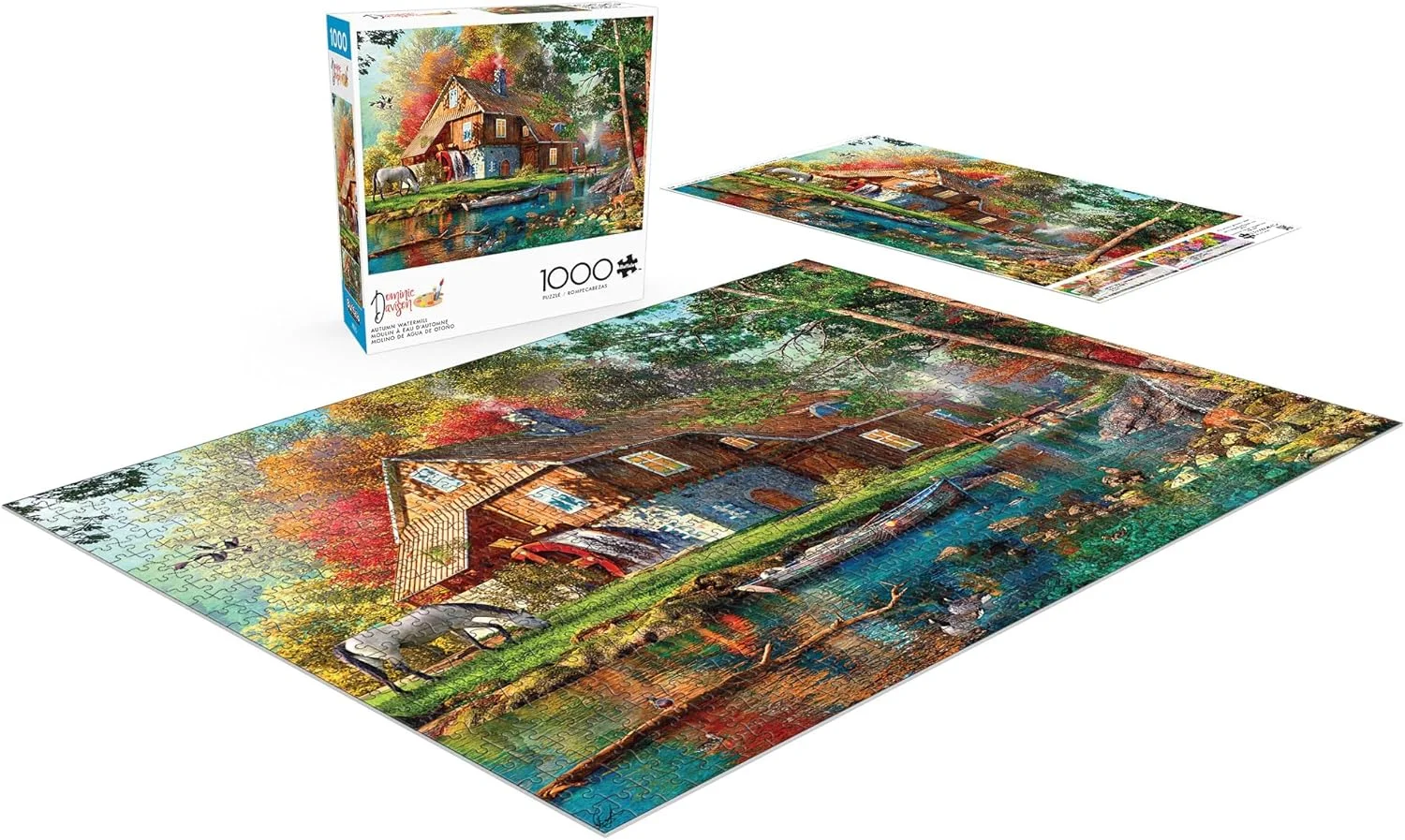بازی بوفالو - دومینیک دیویدسون - آسیاب آبی پاییزی - پازل 1000 تکه برای بزرگسالان، پازلی چالش برانگیز، مناسب برای شب های بازی - اندازه پازل تکمیل شده 67.94 x 50.16 سانتی متر بازی بوفالو - دومینیک دیویدسون - آسیاب آبی پاییزی - پازل 1000 تکه برای بزرگسالان، پازلی چالش برانگیز، مناسب برای شب های بازی - اندازه پازل تکمیل شده 67.94 x 50.16 سانتی متر