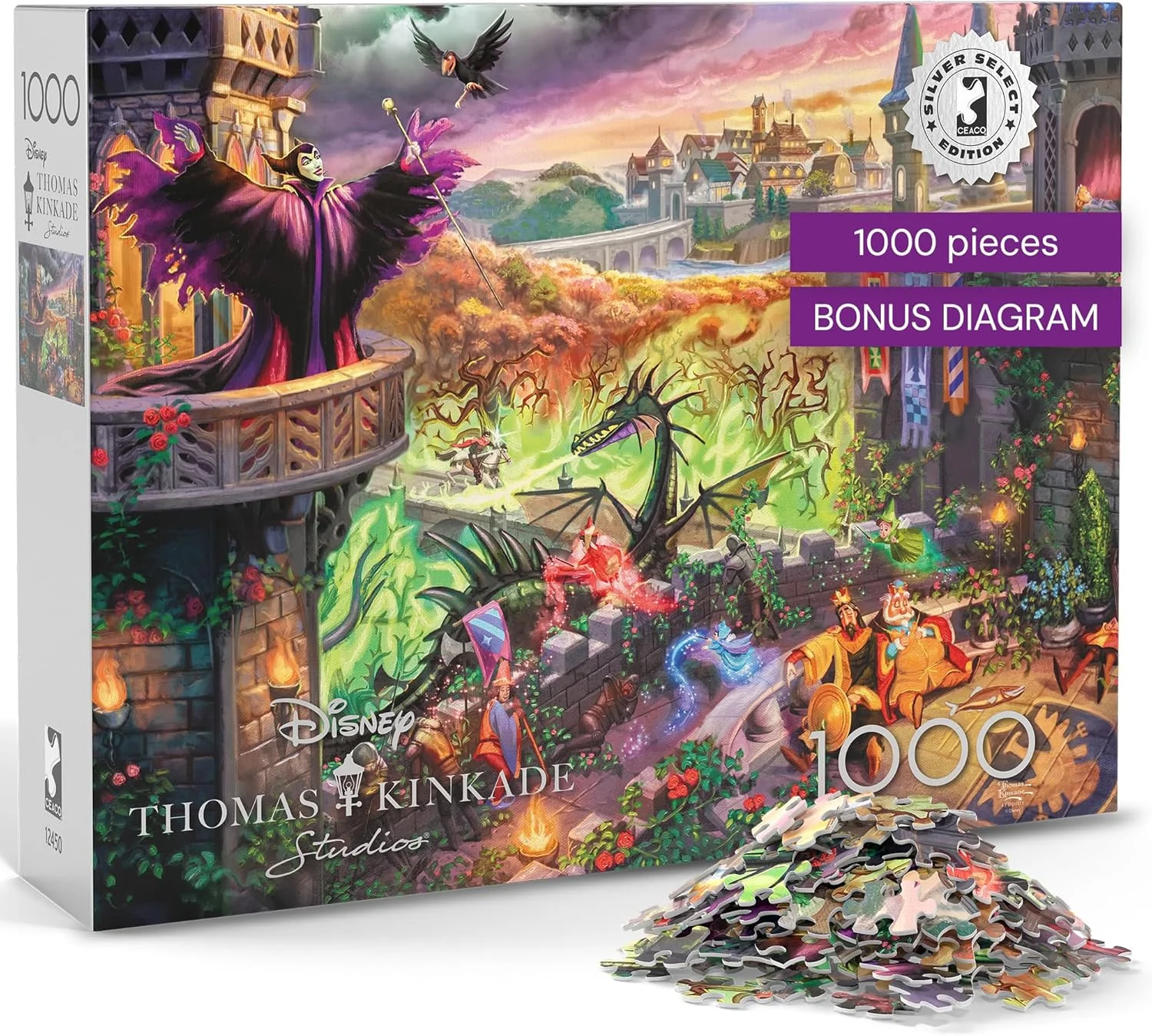 پازل 1000 تکه دیزنی - توماس کینکید - Maleficent از Buffalo Games Silver Select