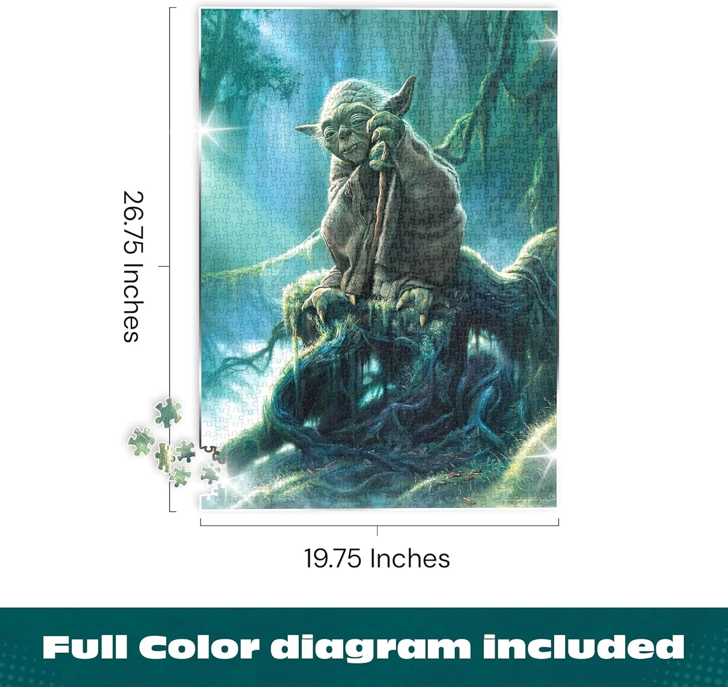 پازل 1000 تکه جنگ ستارگان بوفالو گیمز - مجموعه هنرهای زیبا - یودا