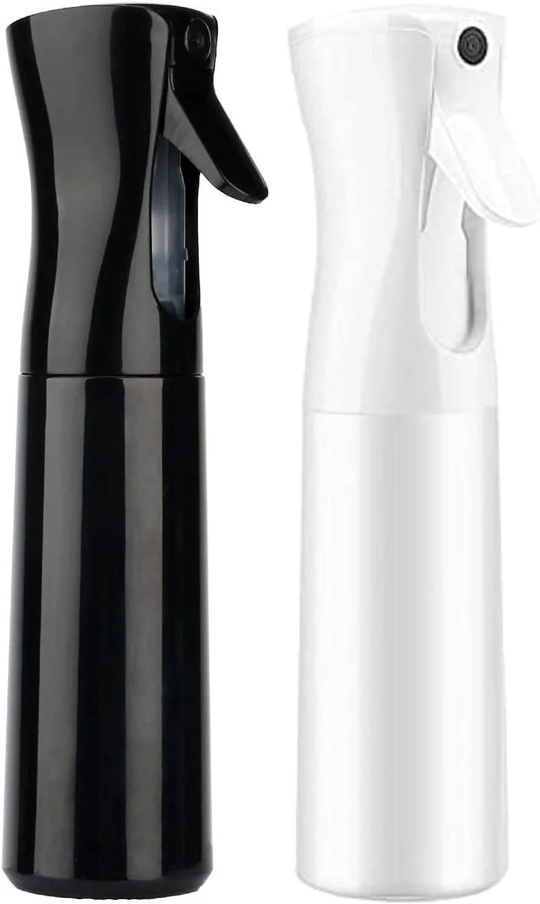 بطری اسپری مه پاش 300 میلی لیتری مشکی + 300 میلی لیتری سفید برای آرایشگری، ابزار حالت دهی مو، بطری اسپری مو سالن، ابزار آرایشگری بطری اسپری مه پاش 300 میلی لیتری مشکی + 300 میلی لیتری سفید برای آرایشگری، ابزار حالت دهی مو، بطری اسپری مو سالن، ابزار آرایشگری