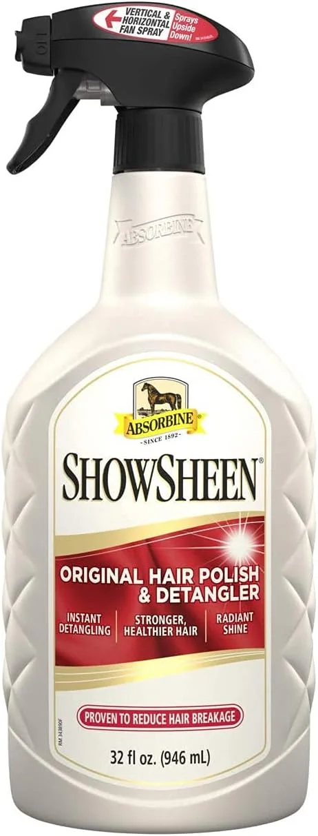 اسپری براق کننده و باز کننده گره مو Absorbine Showsheen Original، 946 میلی لیتر، سفید