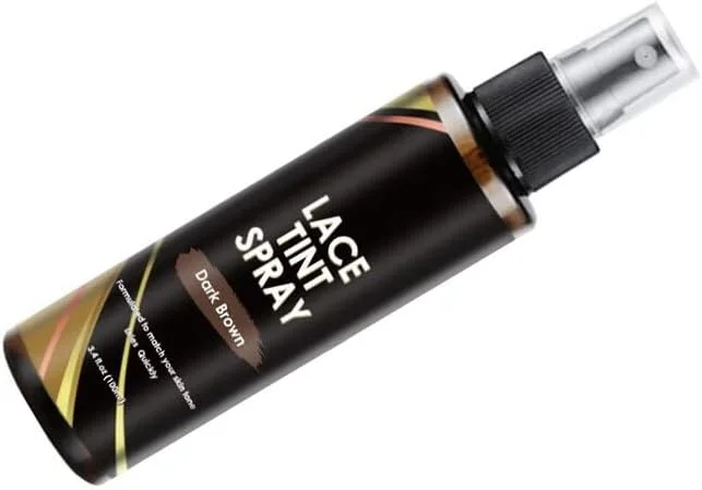 اسپری رنگ توری مو زنانه 100 میلی لیتری، ابزار یکنواخت حالت دهنده مو، اسپری چسب اکستنشن موی طبیعی زنانه، قهوه ای مشکی