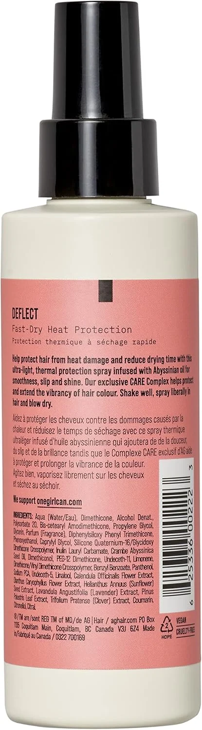 اسپری محافظ حرارتی سریع خشک شونده ای جی کر، محافظت حرارتی فوق سبک - نرم کننده و براق کننده، 148 میلی لیتر