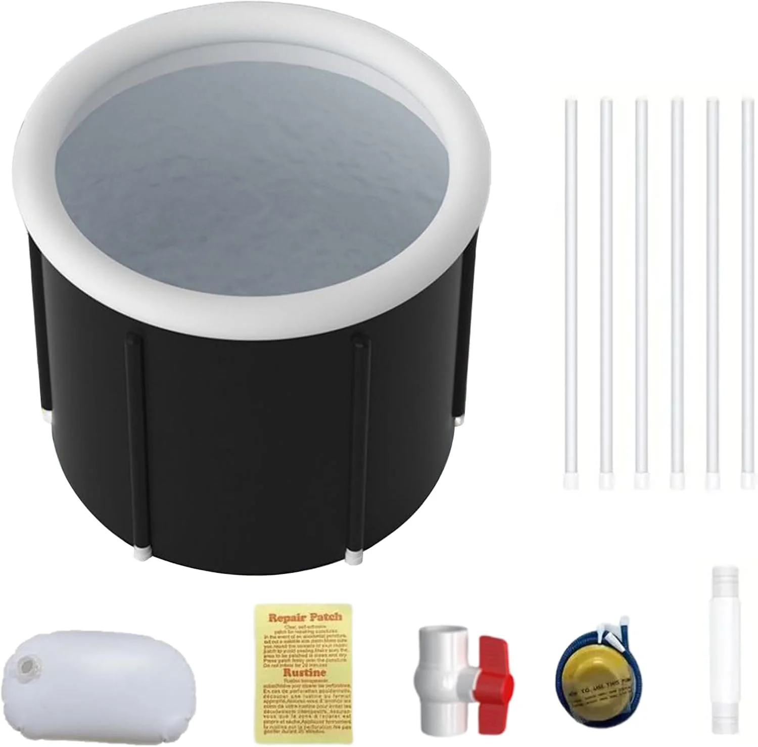 وان حمام قابل حمل، وان آبگرم جداگانه | وان بزرگ ضد نشت برای پاسیو، خانه، مسافرت، باغ خانوادگی، سفر ساحلی، حمام، کمپینگ، حیاط خلوت