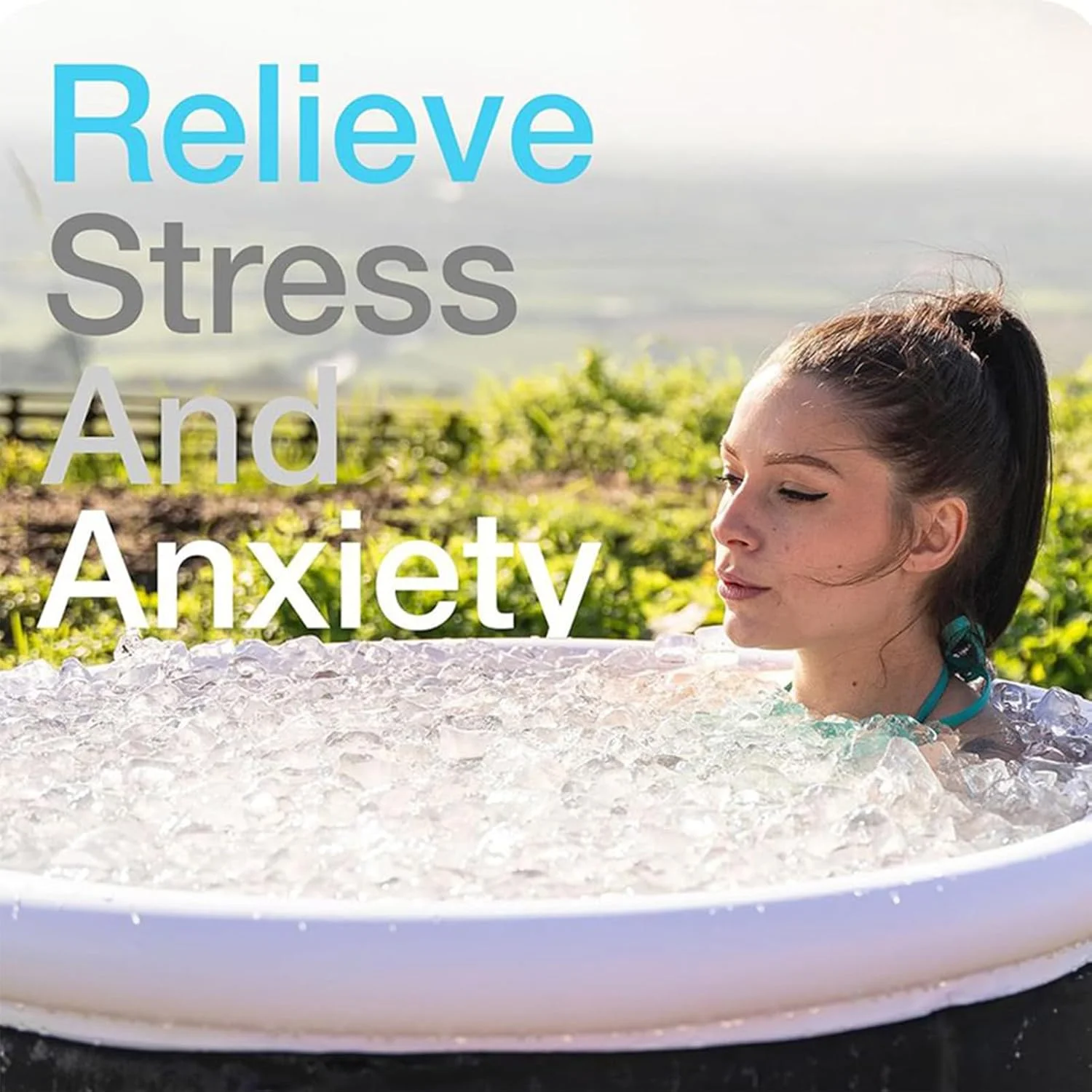 وان حمام قابل حمل - وان بزرگ مناسب برای خیساندن بدن | وان ضد نشت بزرگ برای خانه، حیاط خلوت، کمپینگ، مسافرت، پاسیو، ساحل، حمام، باغ خانوادگی