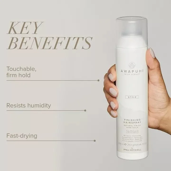 اسپری حالت دهنده مو زنجبیل وحشی آواپوهی از پل میچل، با قدرت نگهداری قوی و ظاهری طبیعی، مناسب برای انواع مو، 260 گرم