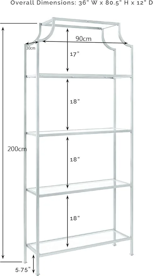 قفسه کتاب کمانی مدرن ینزو با طبقات شیشه ای شفاف، قفسه فلزی ایستاده بلند برای نمایش و نگهداری، سازمان دهنده قفسه کتاب باز برای اتاق نشیمن، اتاق خواب یا دفتر کار خانگی (طلایی مات) قفسه کتاب کمانی مدرن ینزو با طبقات شیشه ای شفاف، قفسه فلزی ایستاده بلند برای نمایش و نگهداری، سازمان دهنده قفسه کتاب باز برای اتاق نشیمن، اتاق خواب یا دفتر کار خانگی (طلایی مات)