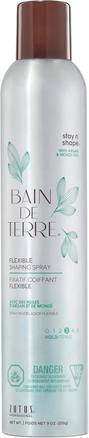 اسپری حالت دهنده انعطاف پذیر مو Bain de Terre Stay N Shape مناسب برای آقایان و بانوان - 270 میل