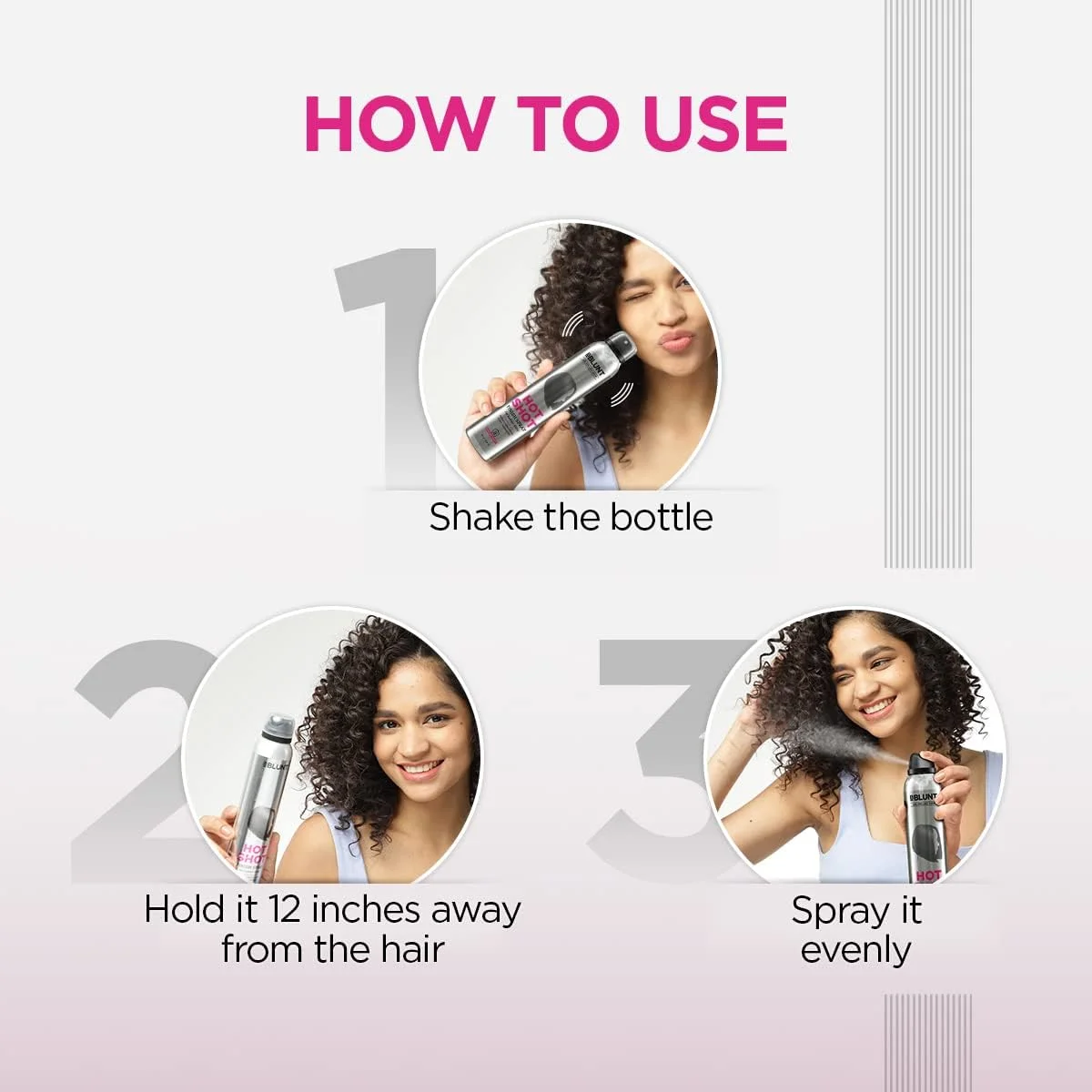 اسپری براق کننده مو بی بلانت هات شات - 200 میلی لیتر | طراحی شده برای موهای ایرانی | مناسب آقایان و بانوان