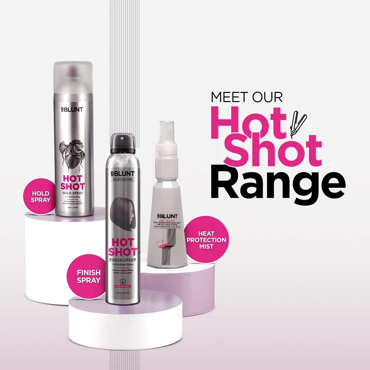 اسپری براق کننده مو بی بلانت هات شات - 200 میلی لیتر | طراحی شده برای موهای ایرانی | مناسب آقایان و بانوان