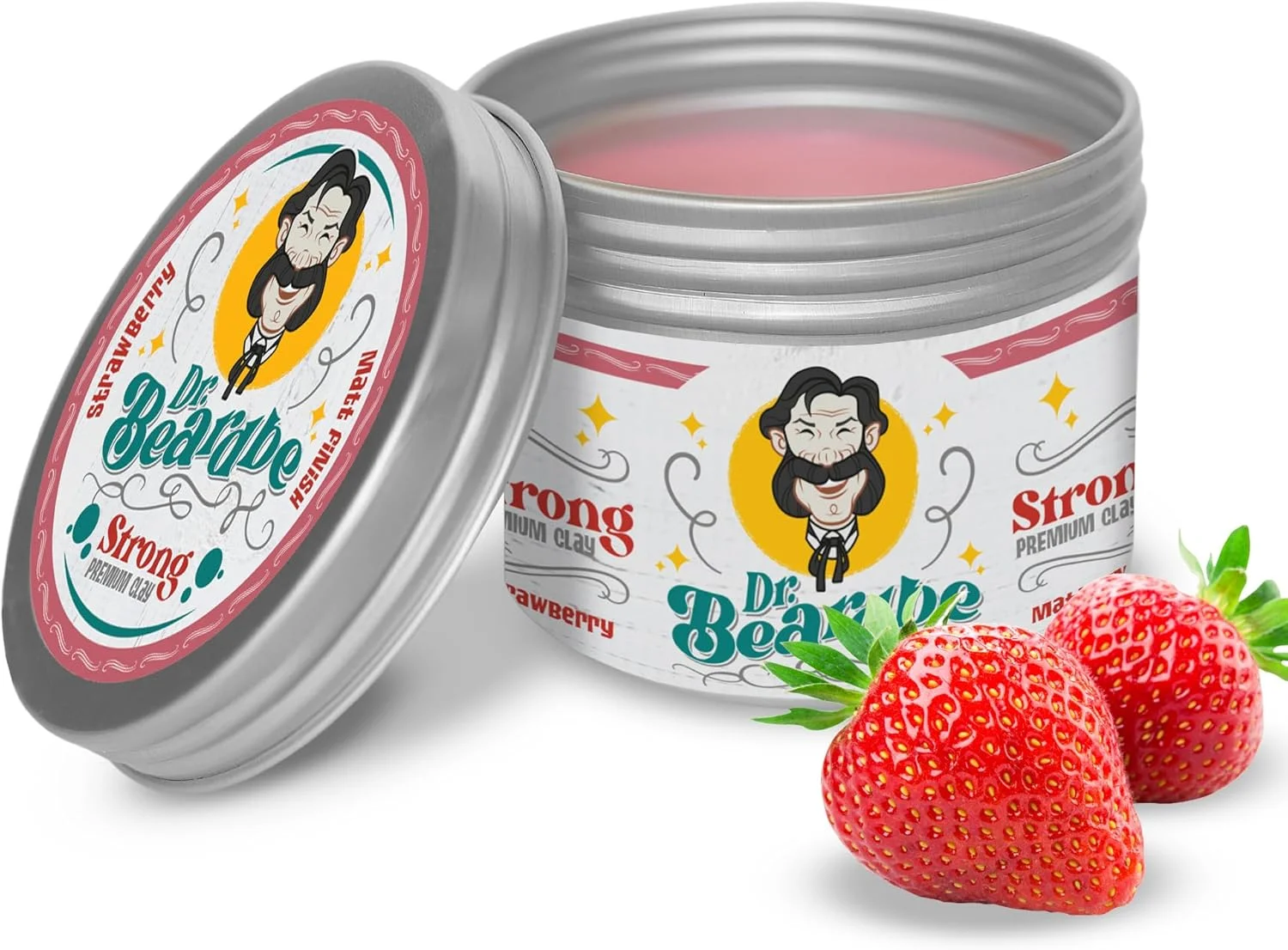 خمیر حالت دهنده مو برای انواع مو، با رایحه توت فرنگی و تثبیت قوی، براقیت کم خمیر حالت دهنده مو برای انواع مو، با رایحه توت فرنگی و تثبیت قوی، براقیت کم