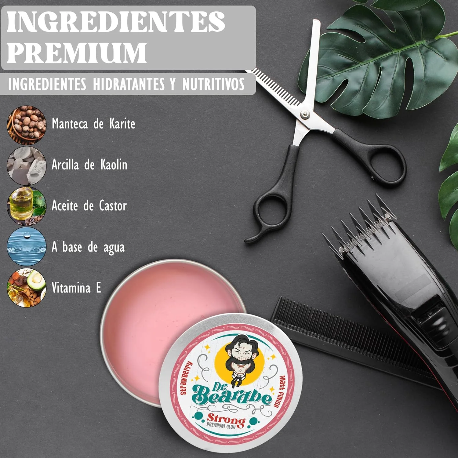 خمیر حالت دهنده مو برای انواع مو، با رایحه توت فرنگی و تثبیت قوی، براقیت کم خمیر حالت دهنده مو برای انواع مو، با رایحه توت فرنگی و تثبیت قوی، براقیت کم