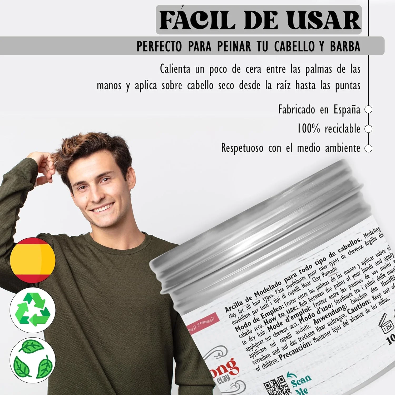 خمیر حالت دهنده مو برای انواع مو، با رایحه توت فرنگی و تثبیت قوی، براقیت کم خمیر حالت دهنده مو برای انواع مو، با رایحه توت فرنگی و تثبیت قوی، براقیت کم